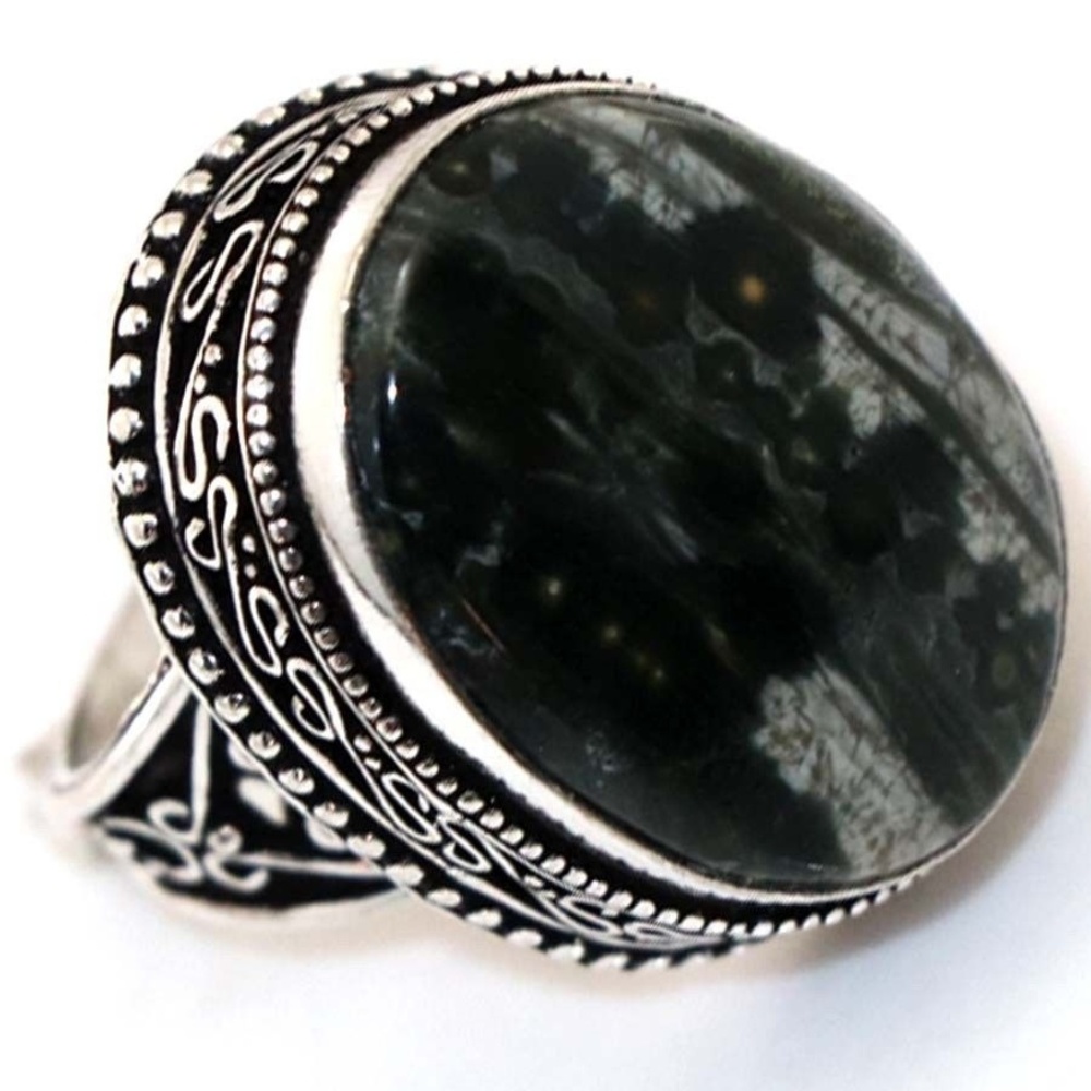 ➰ Beautiful handcrafted OCEAN JASPER  Ring